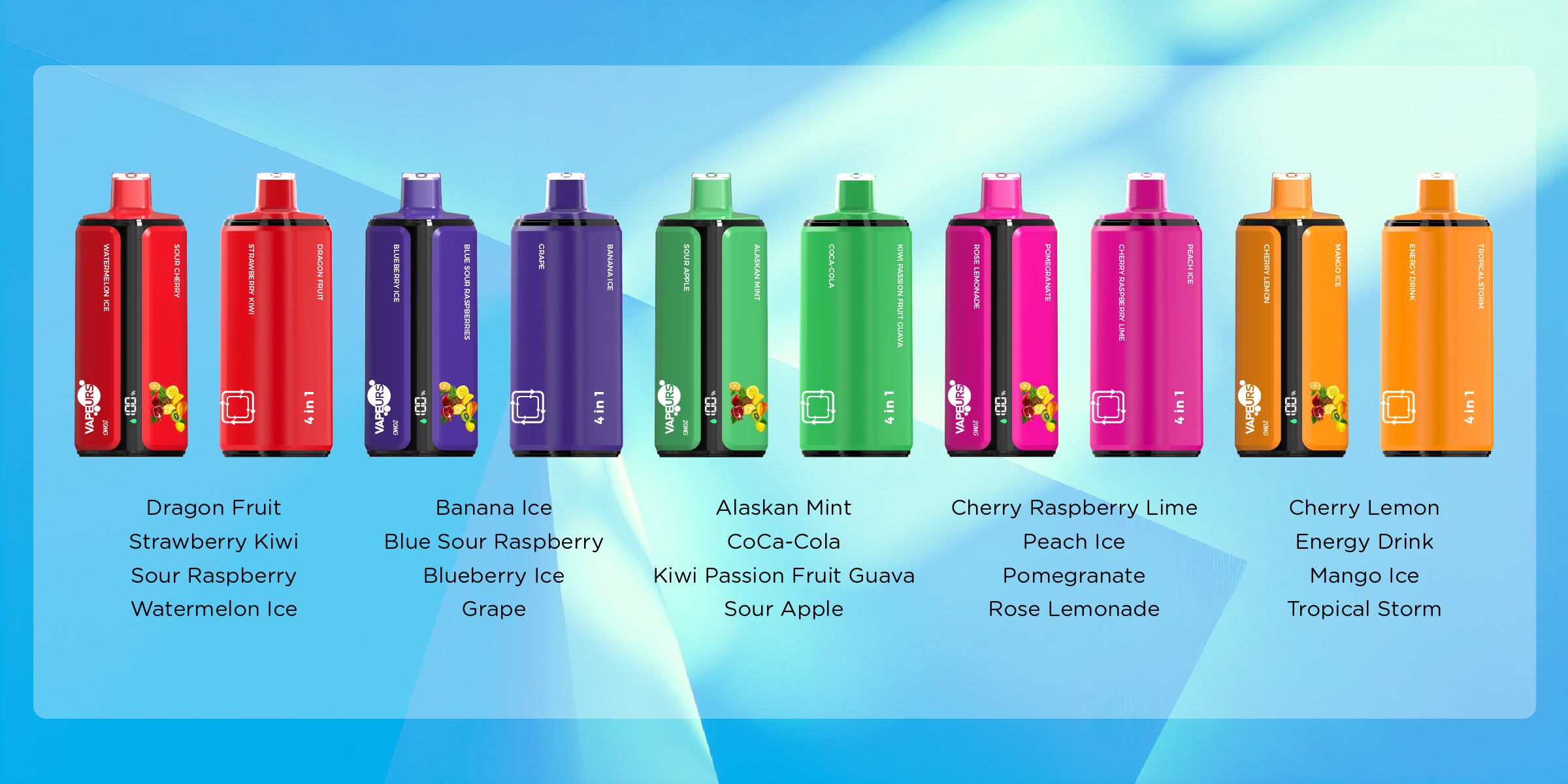 Pop 4 in 1 product lineup